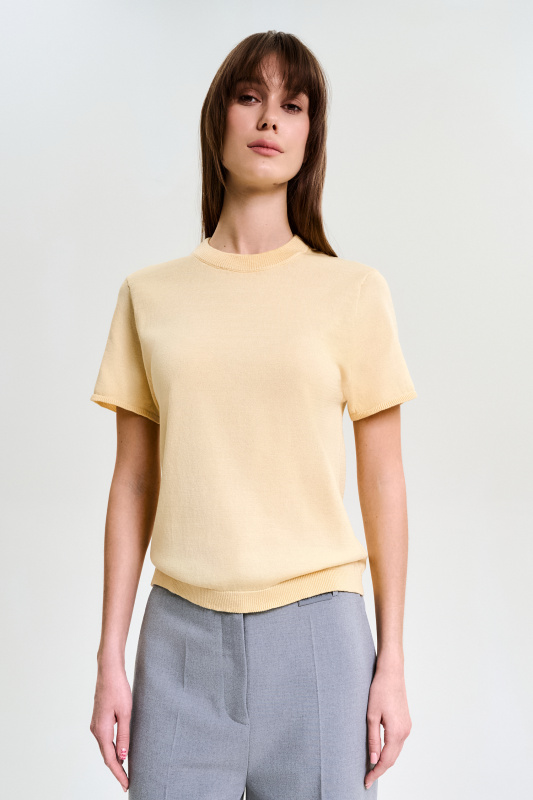 Футболка вязаная LIGHT YELLOW Футболка вязаная LIGHT YELLOW